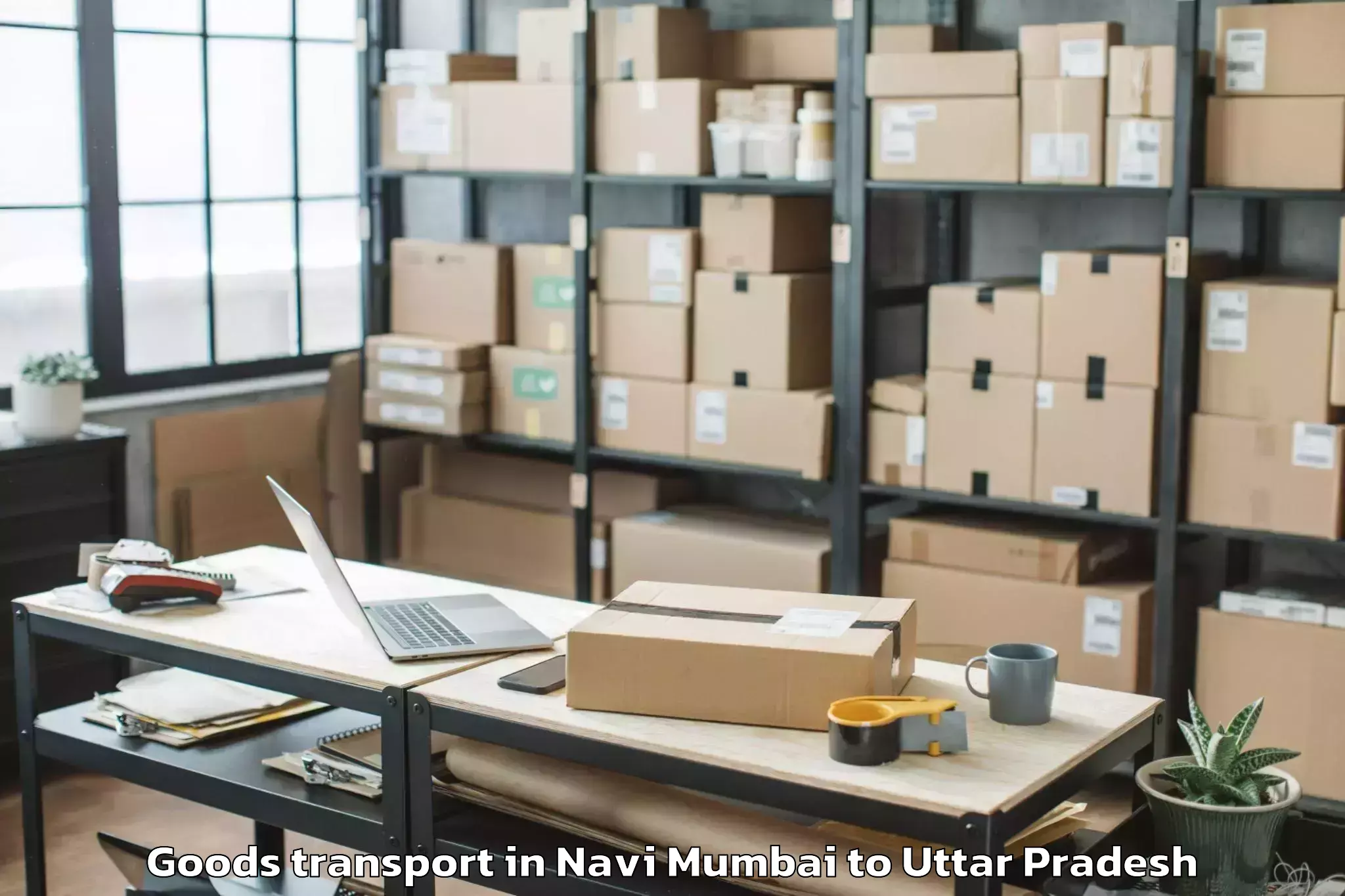 Easy Navi Mumbai to Dudhinagar Goods Transport Booking